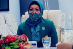 Secara Virtual, Delya Montolalu La Bakry Ikut Menyaksikan Pelantikan Ketua TP PKK Tiga Daerah di Sultra