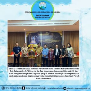 PDAM Buton Masuk Nominasi Penerima Penghargaan BPJS Ketenagakerjaan Provinsi, Humas: Semoga Kita Bisa Wakili Sultra di Tingkat Nasional