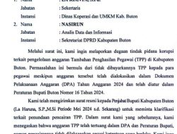 Beredar di Medsos, ASN di Buton Layangkan Surat ke Kejagung soal Dugaan Korupsi Dana TPP