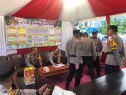 Didampingi Wakapolres, Kapolres Buton Cek Pos Operasi Lilin Pam Nataru