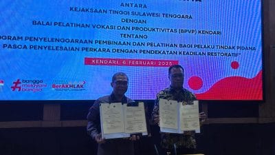 Kejati Sultra – BPVP Kerjasama Pelatihan bagi Pelaku Tindak Pidana