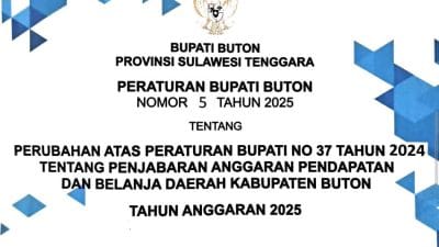 Bupati Buton Terbitkan Perbup Efisensi, Ketua DPRD Mengaku Belum Beri Persetujuan