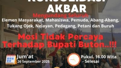Besok, IMM dan HmI Buton Bakal Gelar Konsolidasi Akbar: Mosi Tidak Percaya Kepada Bupati Buton