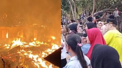 Janji Perbaikan Rumah Korban Kebakaran di Kamaru Tak Kunjung Tiba, Bupati Buton Malah Asyik Joget-joget di Pantai Komerate